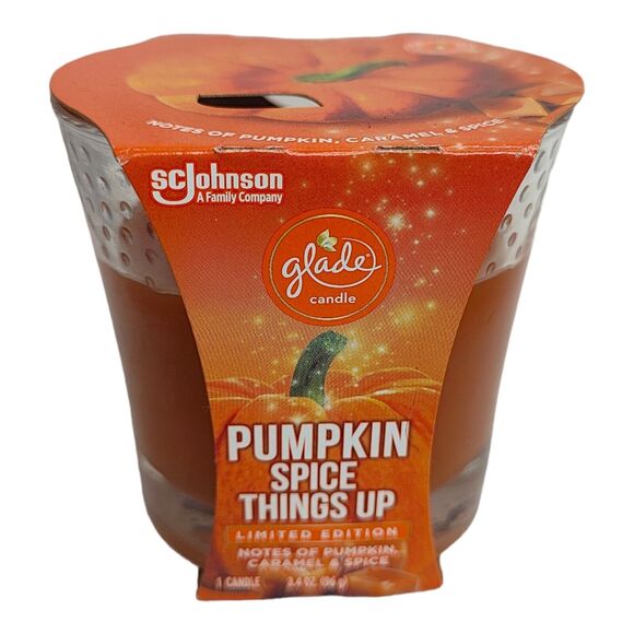 Glade Pumpkin Spice Things Up Limited Edition Seasonal Candle Home Fragrance - Picture 1 of 3